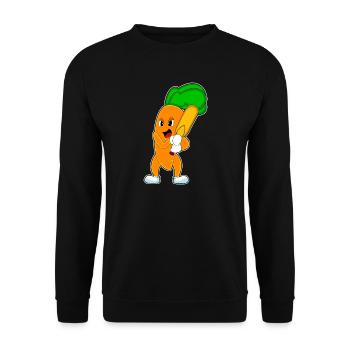 Karotte Cricket Cricketschläger - Unisex Pullover - Schwarz - Vorne - Alina (178cm) & Michal (187cm)