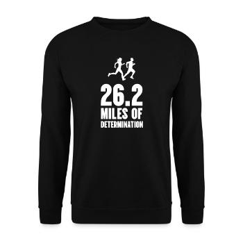 Marathon - 26,2 miles de détermination - Sweat-shirt Unisexe - noir - Devant - Alina (178cm) & Michal (187cm)