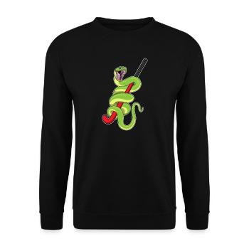 Snake Field Hockey Field Hockey Stick - Sweat-shirt Unisexe - noir - Devant - Alina (178cm) & Michal (187cm)