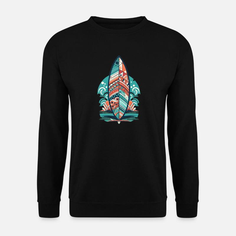 Surfbrett - Unisex Pullover - Schwarz