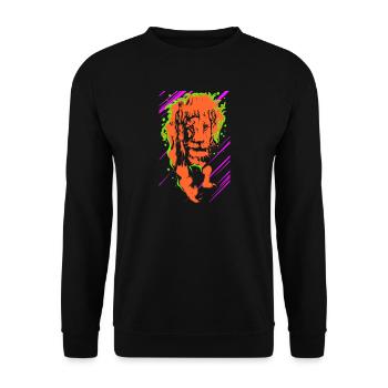 Lion - Unisex Sweatshirt - black - Front - Alina (178cm) & Michal (187cm)