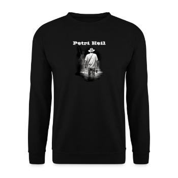 Petri Heil weiss - Unisex Sweatshirt - black - Front - Alina (178cm) & Michal (187cm)