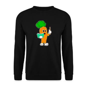 Carrot Teacher Book School - Unisex Sweatshirt - black - Front - Alina (178cm) & Michal (187cm)