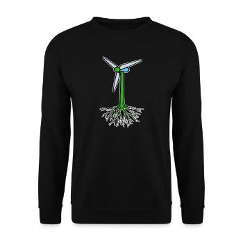 Earth Tree Environmental Protection Global Warming Environment Nature - Unisex Sweatshirt - black - Front - Alina (178cm) & Michal (187cm)