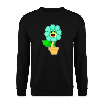 Schlange Blume - Unisex Pullover - Schwarz - Vorne - Alina (178cm) & Michal (187cm)