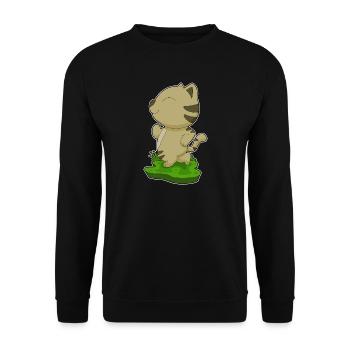 Cat Jogger Jogging Sport - Sweat-shirt Unisexe - noir - Devant - Alina (178cm) & Michal (187cm)