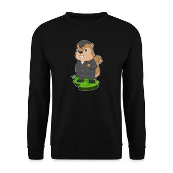 Eichhörnchen Bräutigam Anzug Hochzeit - Unisex Pullover - Schwarz - Vorne - Alina (178cm) & Michal (187cm)