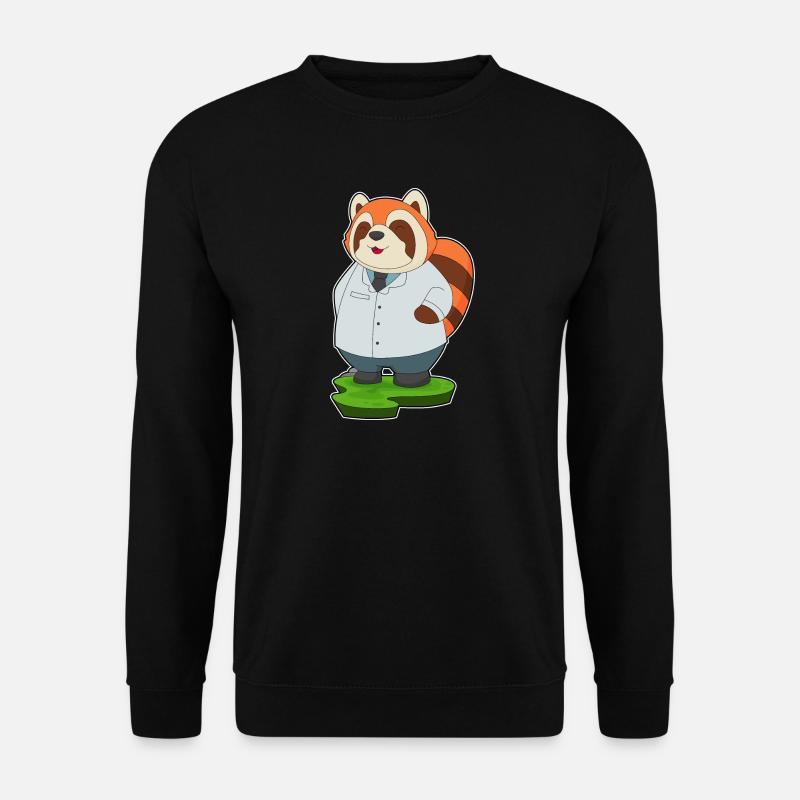Médecin panda roux - Sweat-shirt Unisexe - noir