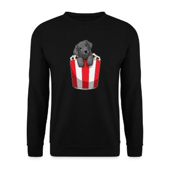 Maïs soufflé du Labrador - Sweat-shirt Unisexe - noir - Devant - Alina (178cm) & Michal (187cm)