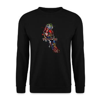 Perroquet, Animal, Oiseau, Amoureux Des Animaux, Animaux De Zoo, Animal De Compagnie - Sweat-shirt Unisexe - noir - Devant - Alina (178cm) & Michal (187cm)
