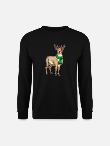 Reindeer Christmas Winter - Unisex Sweatshirt - black