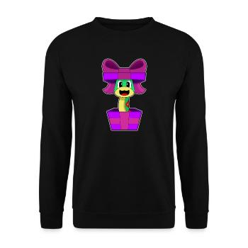 Forfait de Noël serpent - Sweat-shirt Unisexe - noir - Devant - Alina (178cm) & Michal (187cm)