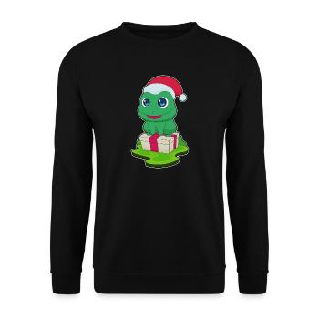 Forfait de Noël grenouille - Sweat-shirt Unisexe - noir - Devant - Alina (178cm) & Michal (187cm)
