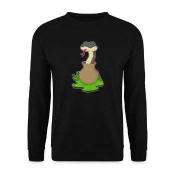Snake Vase - Unisex Sweatshirt - black - Front - Alina (178cm) & Michal (187cm)