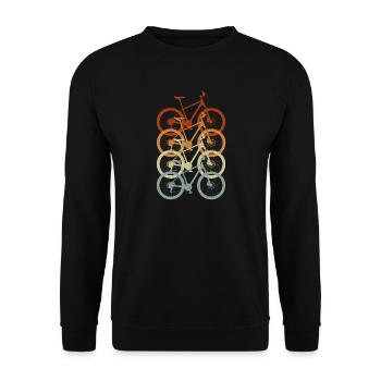 Vélo rétro vintage : une célébration du cyclisme - Sweat-shirt Unisexe - noir - Devant - Alina (178cm) & Michal (187cm)