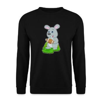 Rabbit American Football Sports - Unisex Sweatshirt - black - Front - Alina (178cm) & Michal (187cm)