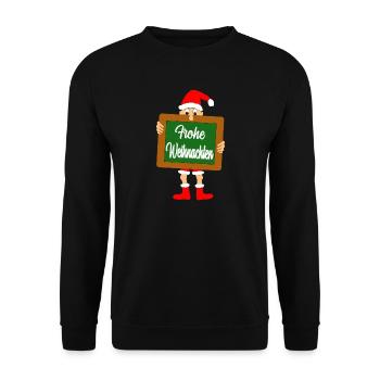 Christmas - Unisex Sweatshirt - black - Front - Alina (178cm) & Michal (187cm)