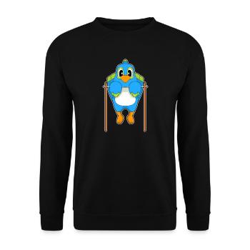 Parrot Bodybuilder Tractions Culturisme - Sweat-shirt Unisexe - noir - Devant - Alina (178cm) & Michal (187cm)