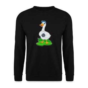 Duck Bowling Bowling Ball - Unisex Sweatshirt - black - Front - Alina (178cm) & Michal (187cm)