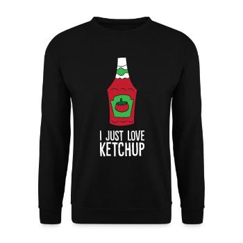 Ketchup - I just love Ketchup - Unisex Pullover - Schwarz - Vorne - Alina (178cm) & Michal (187cm)