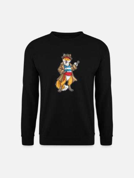 Fox Pirate Hook Hand - Unisex Sweatshirt - black