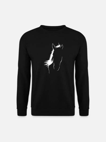 Elegant Horse Silhouette Art - Unisex Sweatshirt - black