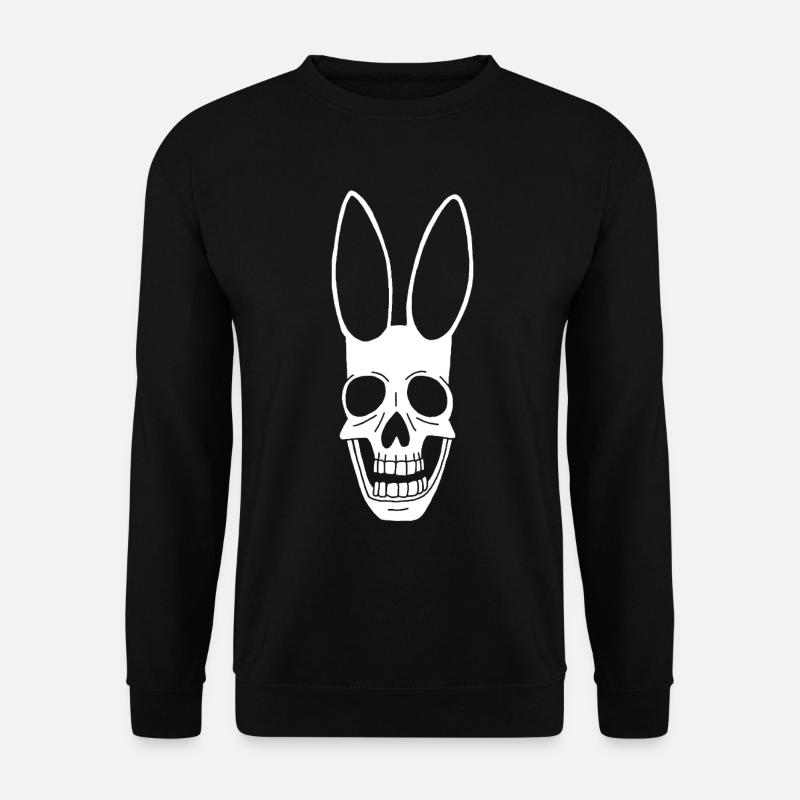 Weißer Kaninchenschädel - Unisex Pullover - Schwarz