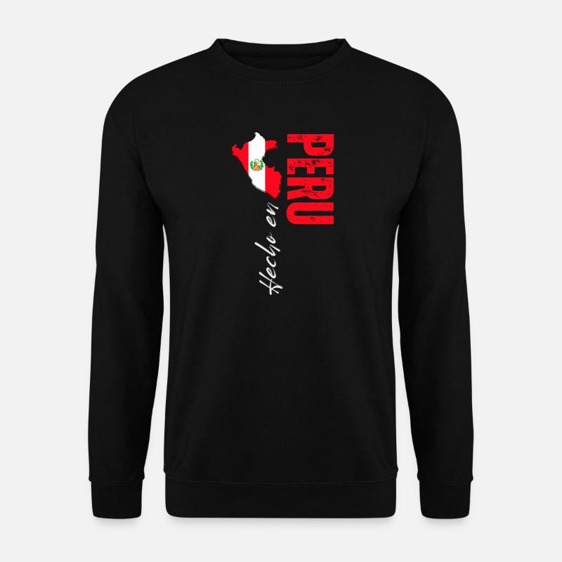 Hergestellt in Peru, vertikales Design - Unisex Pullover - Schwarz