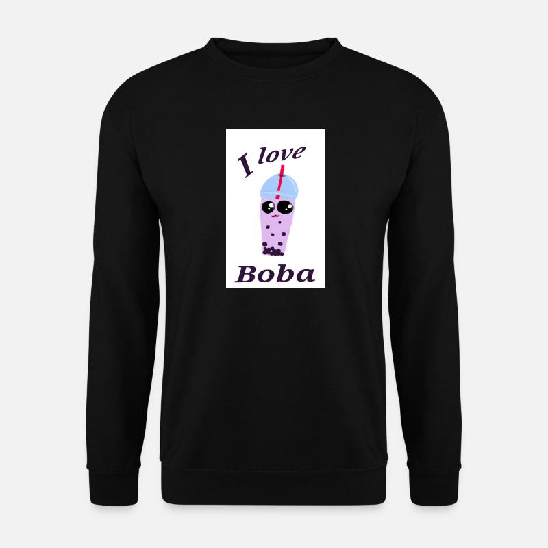 Lustige Bubble Tea Illustration - Unisex Pullover - Schwarz