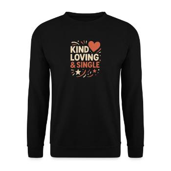 Positive Design for Lonely Hearts - Unisex Sweatshirt - black - Front - Alina (178cm) & Michal (187cm)