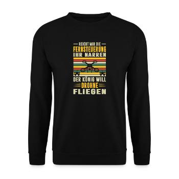 Accessoires de pilote de drone Drone Pilote de drone Cadeau - Sweat-shirt Unisexe - noir - Devant - Alina (178cm) & Michal (187cm)