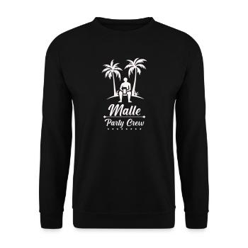 Beach Vacation Malle Party Crew - Unisex Sweatshirt - black - Front - Alina (178cm) & Michal (187cm)