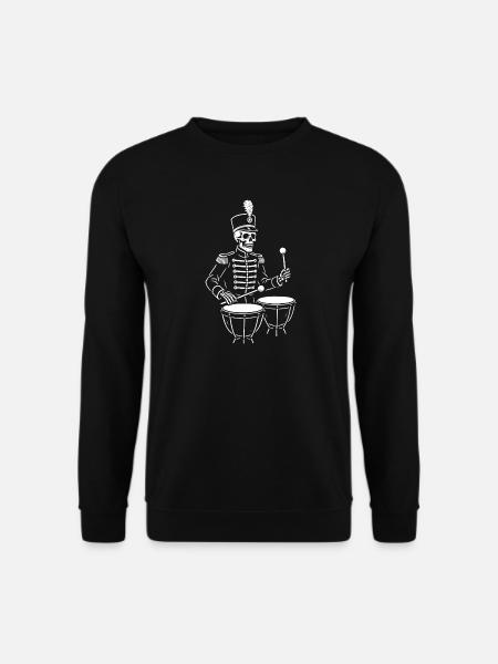 Skeleton Drummer in Parade Uniform - Unisex Sweatshirt - black
