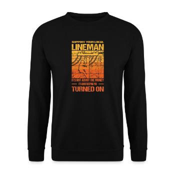 Dons pour technicien en électronique et électricien - Sweat-shirt Unisexe - noir - Devant - Alina (178cm) & Michal (187cm)