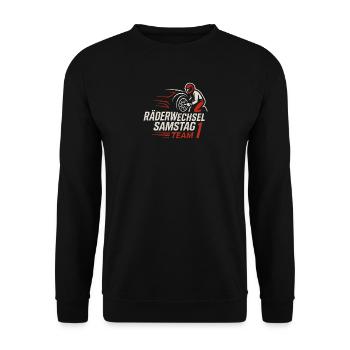 Wheel change Saturday Team 1 - Unisex Sweatshirt - black - Front - Alina (178cm) & Michal (187cm)