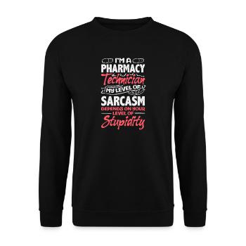 Pharmacist Pharmaceutical Technical - Unisex Sweatshirt - black - Front - Alina (178cm) & Michal (187cm)