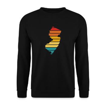 New Jersey - United States of America - Stripes - Unisex Sweatshirt - black - Front - Alina (178cm) & Michal (187cm)