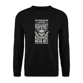 Tenue viking Valhalla Mythologie nordique - Sweat-shirt Unisexe - noir - Devant - Alina (178cm) & Michal (187cm)