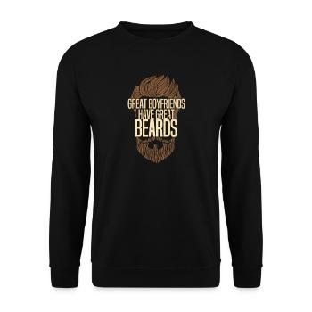 Les super petits amis ont une belle barbe - Sweat-shirt Unisexe - noir - Devant - Alina (178cm) & Michal (187cm)