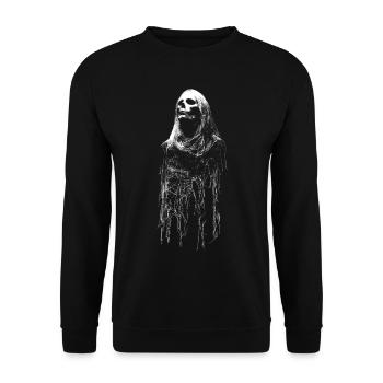 Veil spirit in haunted garb - Unisex Sweatshirt - black - Front - Alina (178cm) & Michal (187cm)