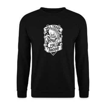 Soul swap for tacos - Unisex Sweatshirt - black - Front - Alina (178cm) & Michal (187cm)