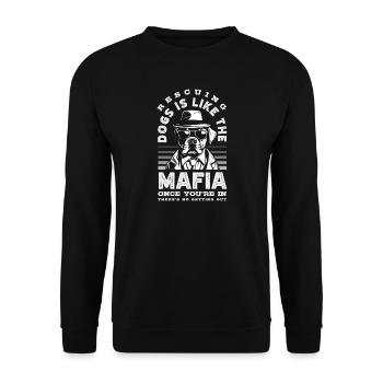 Funny Animal Rescue Sayings Adopt - Unisex Sweatshirt - black - Front - Alina (178cm) & Michal (187cm)