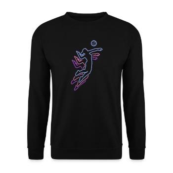 Volley-ball féminin Joueuse de volley-ball : Volley-ball de plage - Sweat-shirt Unisexe - noir - Devant - Alina (178cm) & Michal (187cm)