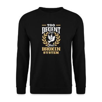 Radikalisiert Durch Grundlegenden - Unisex Pullover - Schwarz - Vorne - Alina (178cm) & Michal (187cm)