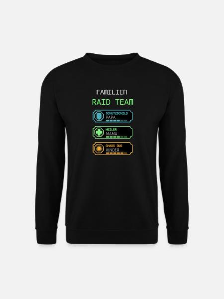 Neon Familien Raid Team - Familienshirt - Unisex Pullover - Schwarz