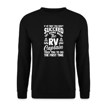 Camping Bonfire Camp Life Forest Camper - Unisex Pullover - Schwarz - Vorne - Alina (178cm) & Michal (187cm)