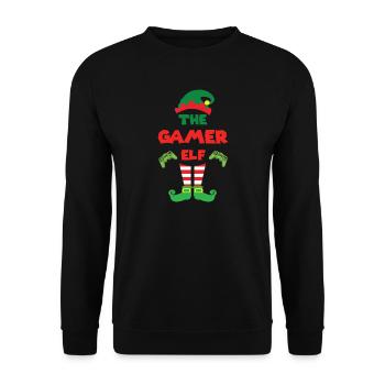 Gamer Elf - Unisex Pullover - Schwarz - Vorne - Alina (178cm) & Michal (187cm)