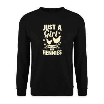 Élevage de coqs, volaille, poulet - Sweat-shirt Unisexe - noir - Devant - Alina (178cm) & Michal (187cm)