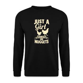 Farmer Rooster Flock Poultry Chicken - Unisex Pullover - Schwarz - Vorne - Alina (178cm) & Michal (187cm)