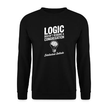 Logique Solitude Ampoule Tee - Sweat-shirt Unisexe - noir - Devant - Alina (178cm) & Michal (187cm)